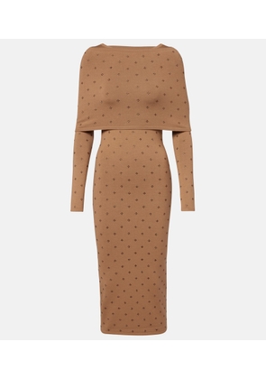 Max Mara Adatti embellished wool-blend midi dress