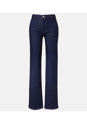 Frame High-rise straight jeans