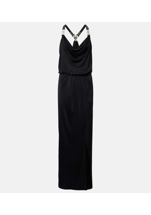 Versace Embellished jersey gown