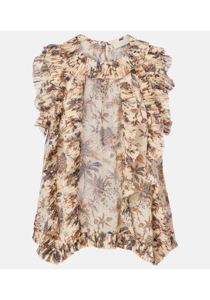 Ulla Johnson Sabra printed silk-blend chiffon top