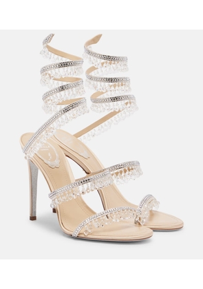 Rene Caovilla Chandelier embellished satin sandals