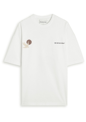 Mki Miyuki Zoku Swallow Printed Cotton T-shirt - White - Xxl