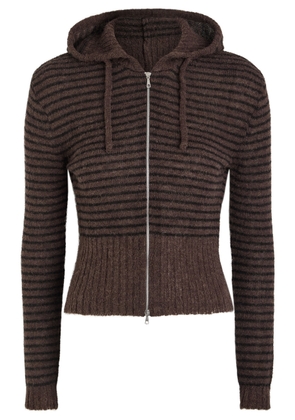 Our Legacy Compact Striped Brushed Alpaca-blend Jumper - Brown - 38 (UK10 / S)