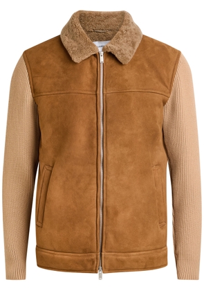 Lardini Rib-knit Suede Jacket - Brown - 50 (UK40 / L)