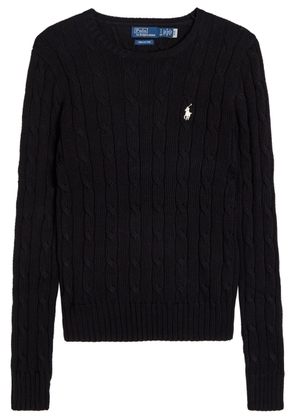 Polo Ralph Lauren Cable-knit Cotton Jumper - Black - XS (UK6 / XS)