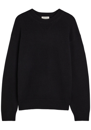 Frame Suede Patch Wool-blend Jumper - Black - M