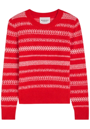 Isabel Marant étoile Amity Fair Isle Brushed Alpaca-blend Jumper - Red - 38 (UK10 / S)