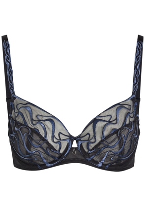 Wacoal Mayumi Embroidered Mesh Underwired bra - Navy - 38B