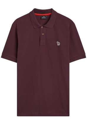 PS Paul Smith Appliquéd Piqué Cotton Polo Shirt - Burgundy - M