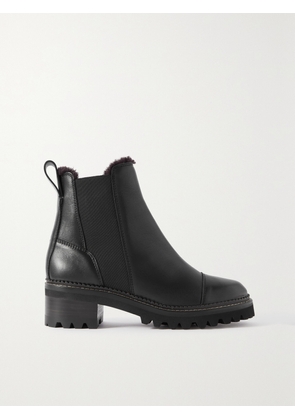 SEE BY CHLOÉ - Mallory Shearling-lined Leather Chelsea Boots - Black - IT35,IT35.5,IT36,IT36.5,IT37,IT37.5,IT38,IT38.5,IT39,IT39.5,IT40,IT40.5,IT41,IT41.5,IT42