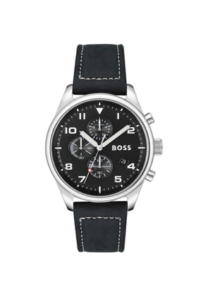 Hugo Boss Black Leather Dress Watch