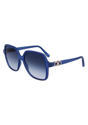 Ferragamo Blue Injected Sunglasses