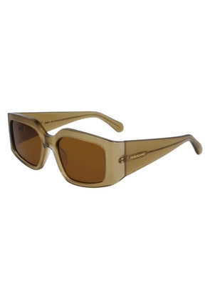 Ferragamo Green Acetate Sunglasses