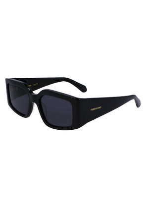 Ferragamo Black Acetate Sunglasses