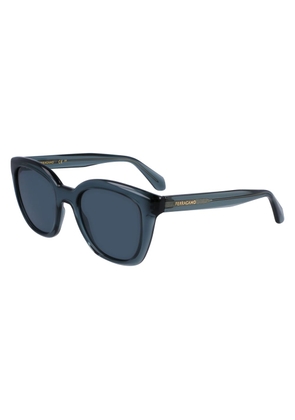 Ferragamo Blue Injected Sunglasses
