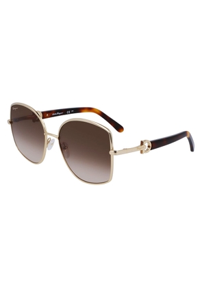 Ferragamo Gold Metal Sunglasses