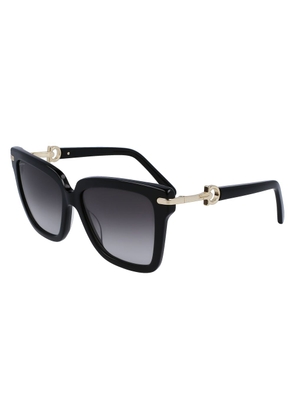 Ferragamo Black Acetate Sunglasses