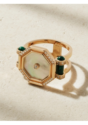 L’Atelier Nawbar - Pillar Of Light 18-karat Gold Multi-stone Ring - White - 6,7