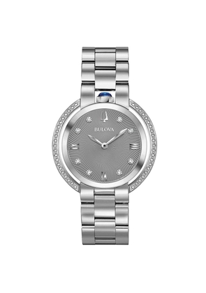 Bulova Gray Stainless Steel Dress Watch