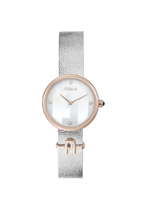 Furla Gray Stainless Steel Dress Watch