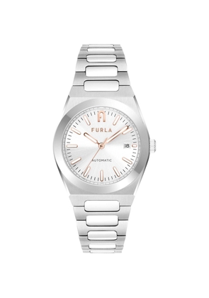 Furla Gray Stainless Steel Dress Watch