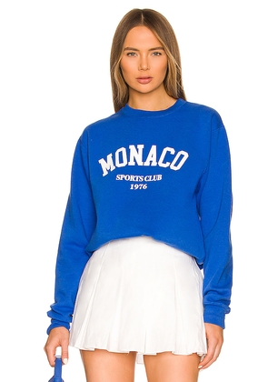 DEPARTURE Monaco Crewneck Sweatshirt in Blue. Size L. Also in M.
