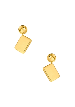 AUREUM Ilona Drop Earrings in Metallic Gold.