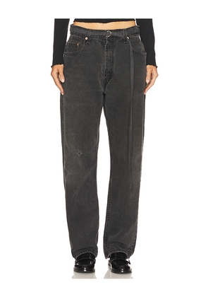 aligrace Vintage Belted Jeans in Black. Size 23. Also in 24, 28, 32.