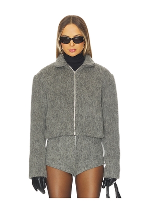 Diana Milkanova Studio Fuzzy Jacket in Grey. Size L. Also in M, S.
