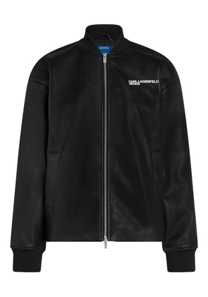 Karl Lagerfeld Jeans logo-detail bomber jacket - Black