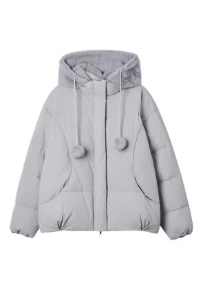 b+ab pompom-detail puffet jacket - Purple