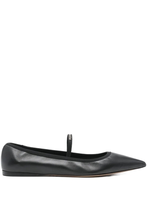 Ferragamo Pre-Owned pointed leather ballerina shoes - Black