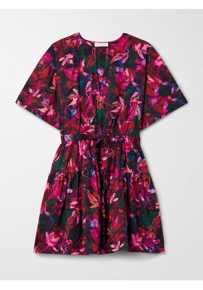 Ulla Johnson - Nadira Floral-print Cotton-poplin Mini Dress - Red - US00,US0,US2,US4,US6,US8,US10,US12