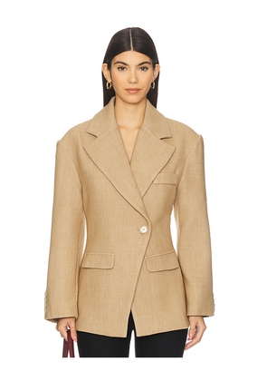 Bubish Saskia Cinched Blazer in Tan. Size 10/M. Also in 12/L, 8/S.