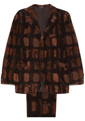 Romeo Gigli Pre-Owned 1990s check-pattern suit - Brown