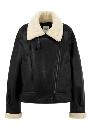 STUDIO TOMBOY faux-fur collar jacket - Black