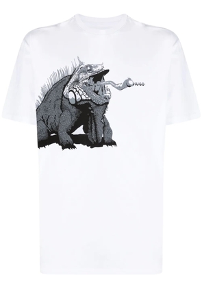 HUGO Dibeach cotton T-shirt - White