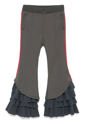 Facetasm ruffled track pants - Grey