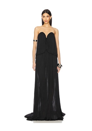GIUSEPPE DI MORABITO Strapless Dress in Black. Size 38. Also in 40.