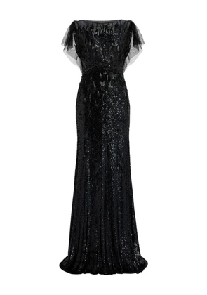 Jenny Packham Bonnie sequin-embellished tulle dress - Black