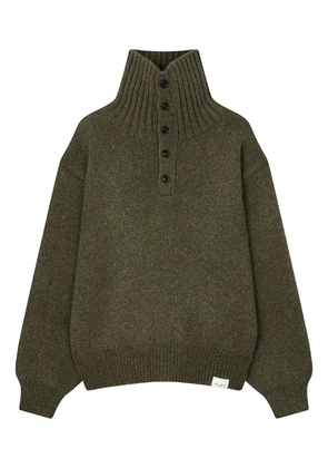 Man On The Boon. button-up sweater - Green
