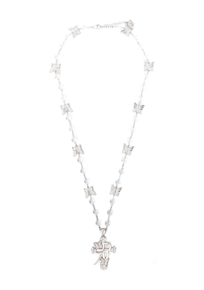 Blumarine butterfly beaded necklace - Silver