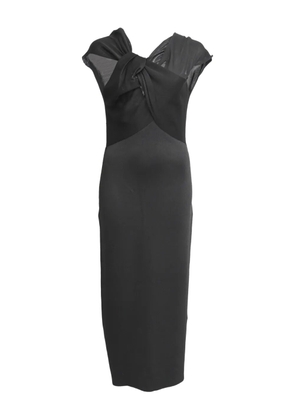 Victoria Beckham twisteddraped midi dress - Black