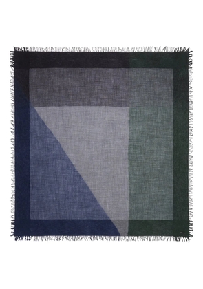 Faliero Sarti Teodoro geometric-print scarf - Blue