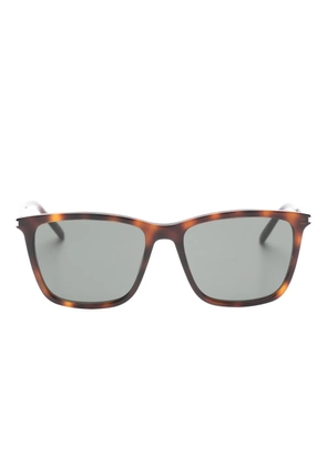 Saint Laurent Eyewear rectangle frame sunglasses - Brown