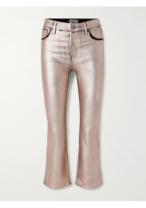 FRAME - The Reboot Mid-rise Bootcut Metallic Jeans - Gold - 23,24,25,26,27,28,29,30,31,32