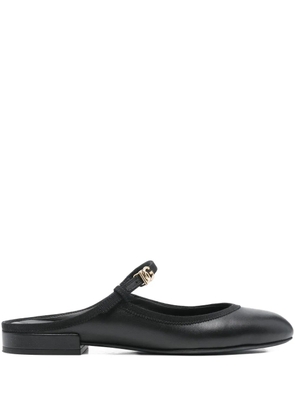 Dolce & Gabbana Pre-Owned DG leather mules - Black