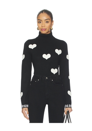 Goldbergh Bacio Long Sleeve Knit Sweater in Black & White. Size L. Also in M, S, XS.