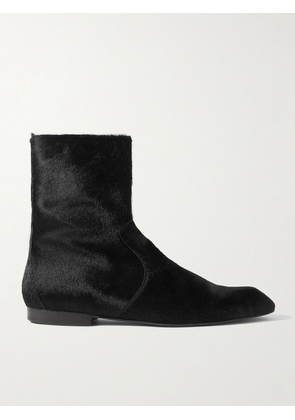 KHAITE - Colt Calf Hair Ankle Boots - Black - IT36,IT37,IT37.5,IT38,IT38.5,IT39,IT39.5,IT40,IT41