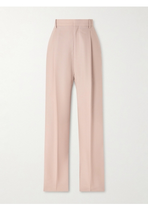 WARDROBE.NYC - Pleated Mohair-blend Twill Straight-leg Pants - Neutrals - x small,small,medium,large,x large